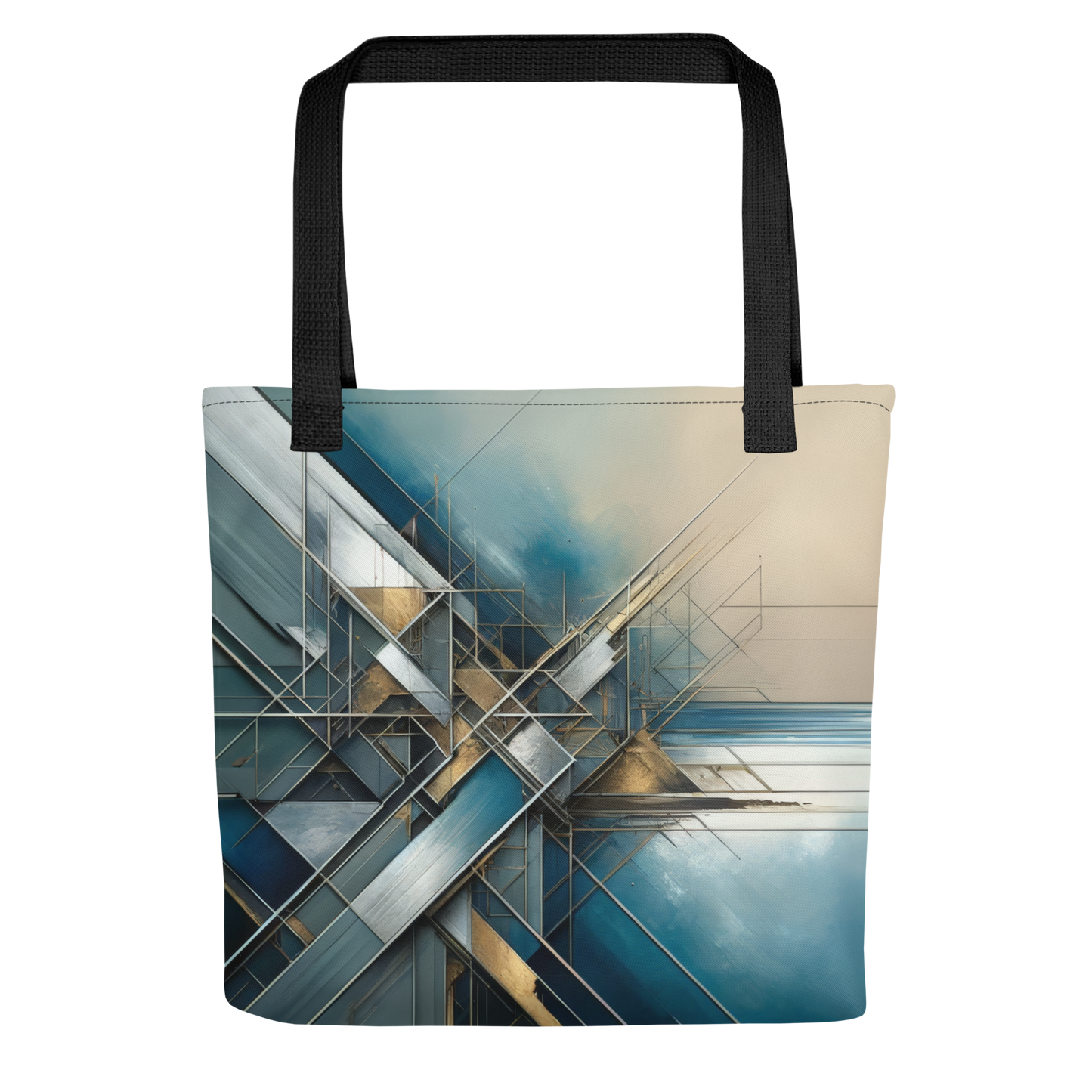 Abstract Art Tote Bag: Strategic Echoes