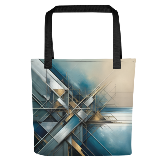 Abstract Art Tote Bag: Strategic Echoes