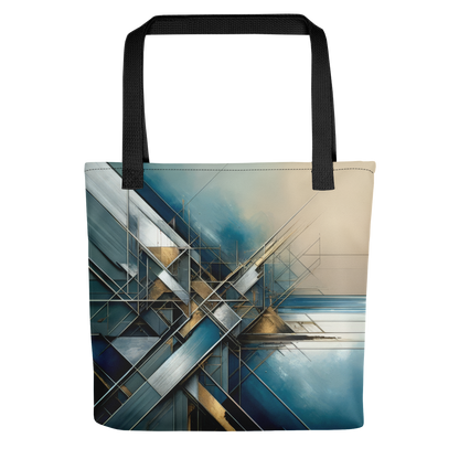 Abstract Art Tote Bag: Strategic Echoes