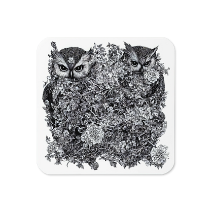 Intricate Inkworks - Owl: Cork Back Coaster (1pc)