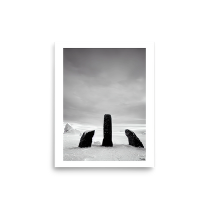 Megaliths Among the Elements - Ice Field: Lustre Paper Poster