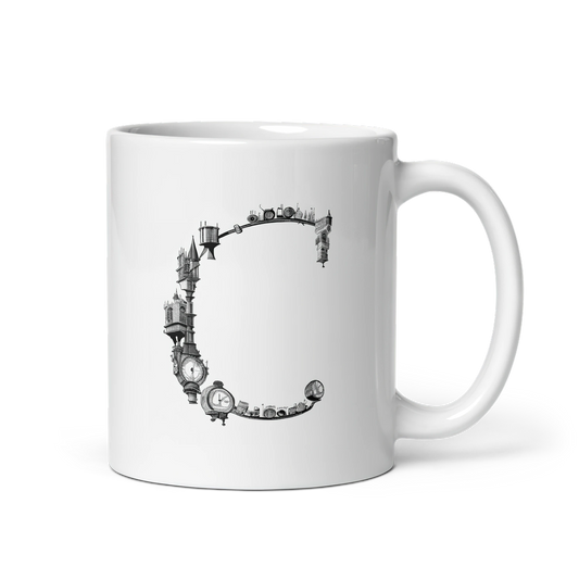 Phonics Letter Art - C for Clock: Ceramic Mug