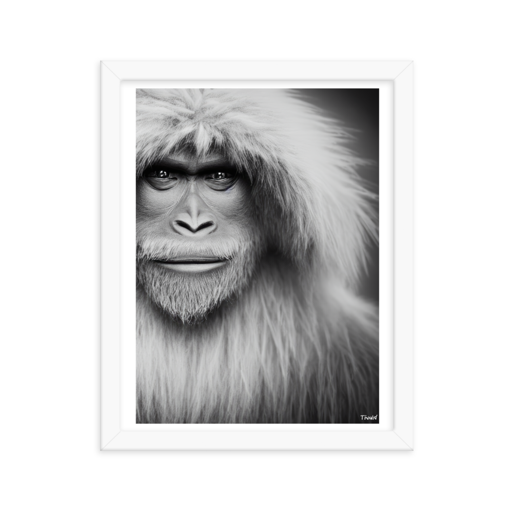 Portraits of Fictional Creatures - Yeti: Lustre Paper Framed Poster