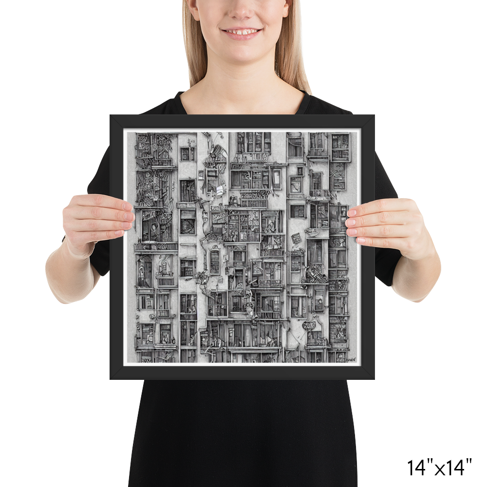 Surreal Apartment 002: Matte Paper Framed Poster