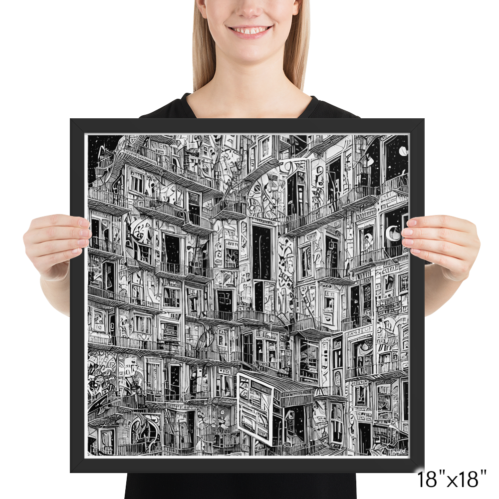 Surreal Apartment 003: Matte Paper Framed Poster
