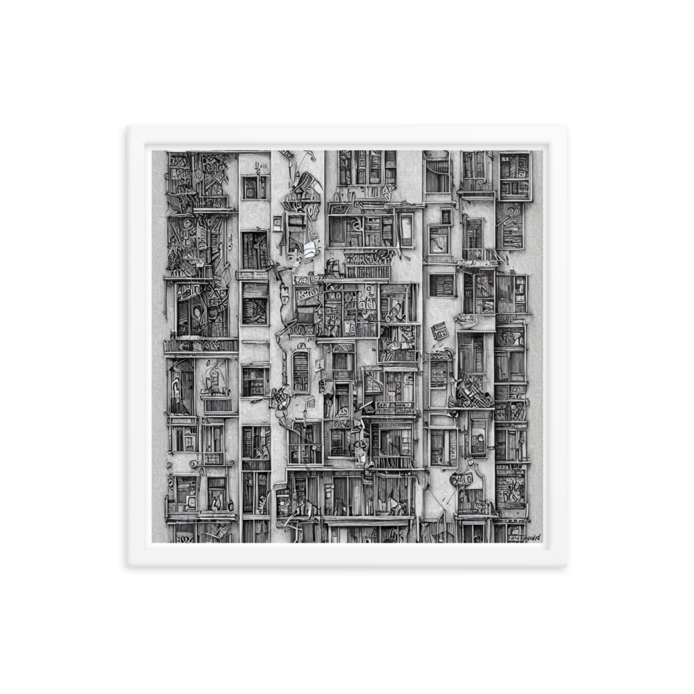 Surreal Apartment 002: Matte Paper Framed Poster