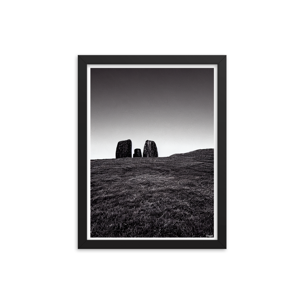 Megaliths Among the Elements - Grassland: Lustre Paper Framed Poster