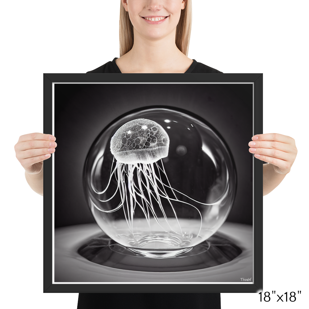 Preservation Spheres - Jellyfish: Lustre Paper Framed Poster