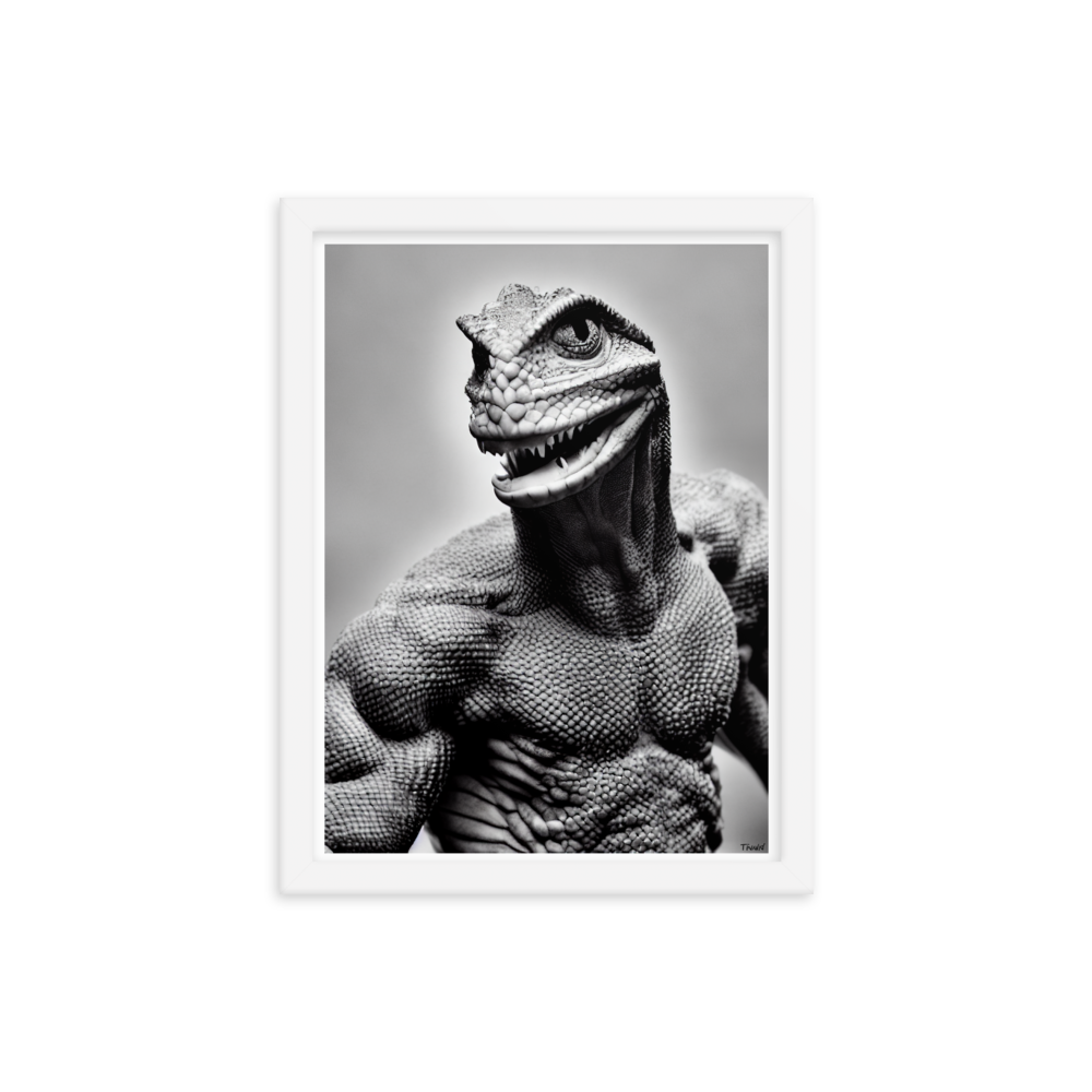 Portraits of Fictional Creatures - Lizardfolk: Lustre Paper Framed Poster