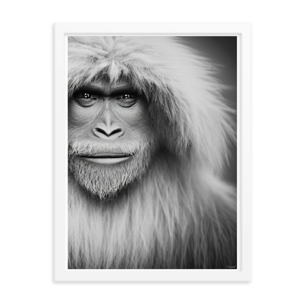 Portraits of Fictional Creatures - Yeti: Lustre Paper Framed Poster