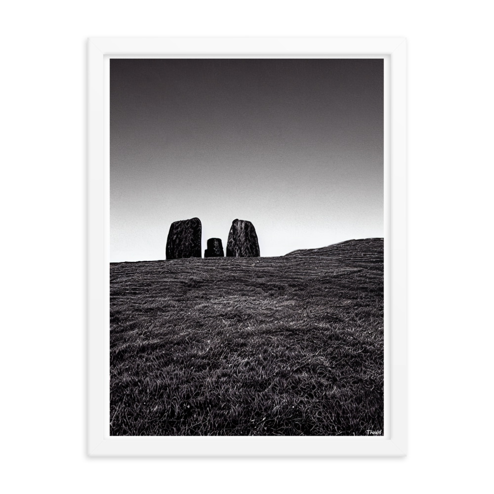 Megaliths Among the Elements - Grassland: Lustre Paper Framed Poster