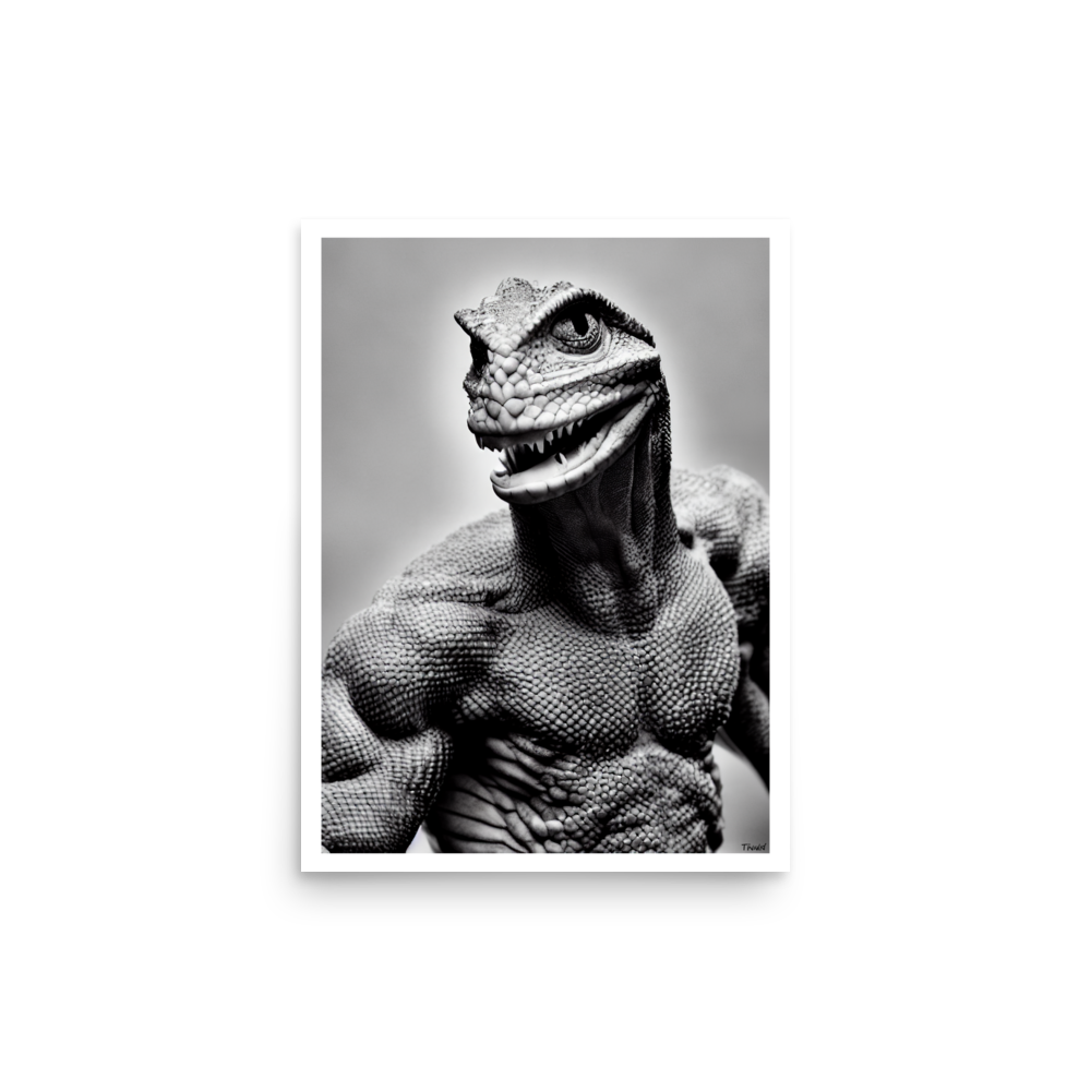 Portraits of Fictional Creatures - Lizardfolk: Lustre Paper Poster