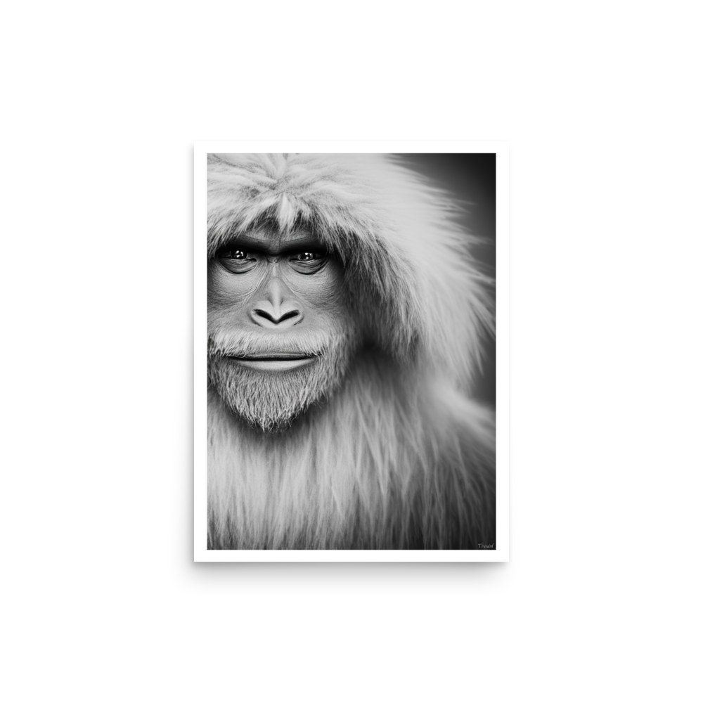 Portraits of Fictional Creatures - Yeti: Lustre Paper Poster